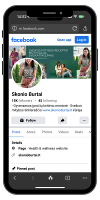 skonio burtai facebook